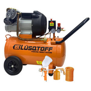 Lusqtoff Compresor   50 Lt 3.5 Hp Bicilindrico + Kit De Aire