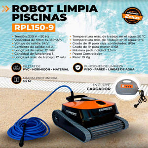 Lusqtoff Robot Limpia Piscina 150w  Limpia Piso Pared Y Lineas