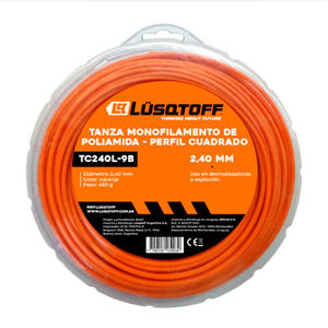 Lusqtoff Tanza Nylon 2.4mm Cuadrada X 87 Metro