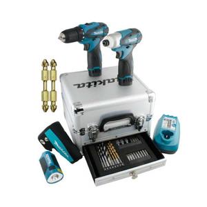 Makita Taladro + Atorn Impact + Linterna 2 Bat10,8v 1 Carg Mecha