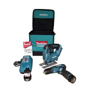 Makita Taladro S/per + Sierra Caladora 2 Bat.10,8v Cargador Y Bolso