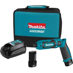 Makita Atornillador Hex. 7,2 V 25nm 2450 Rpm + 2 Bat + Cargador + Maletin