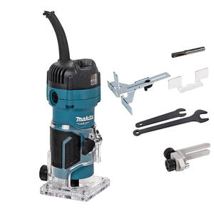 Makita Fresadora Mt  530 Watts Boquilla  1/4" + Guia Copiadora