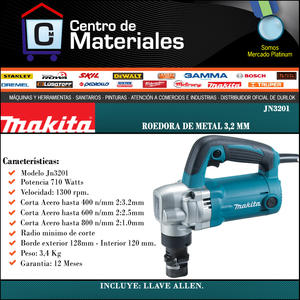 Makita Roedora 3.2mm 710w Capacidades 2,5 - 1,0 / 3,5