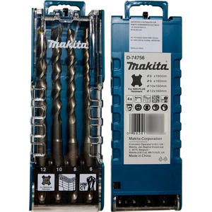 Makita Set  4 Mechas Sds Plus 6 - 8 - 10 -12 X 160 Mm