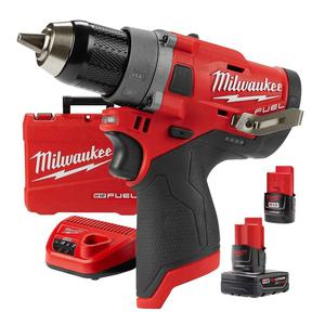 Milwaukee Atornillador Taladro 13mm 12 V 4 Amp. Sin Percutor 1bat 4mp 1bat 2 Amp Sin Carb.  2503-259a