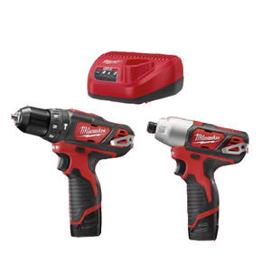 Milwaukee Combo 12v Atornillador Impacto + Taladro Percutor