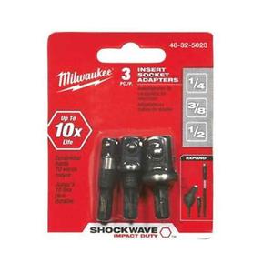 Milwaukee Set  3 Adaptadores Con Cuadrante