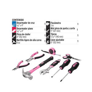 Pretul Set   8 Herramientas Para Hogar - Linea Pink