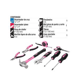 Pretul Set  8 Herramientas Para Hogar - Linea Pink