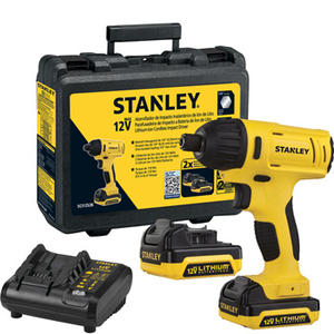 Stanley - Atornillador Impacto 12v 110n/m Led 2 Bat 1,5amp Carg. Maletin