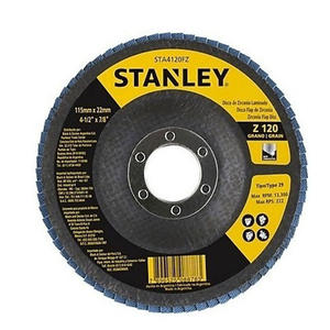 Stanley Disco Flap Zirconio 4-1/2" Grano 120