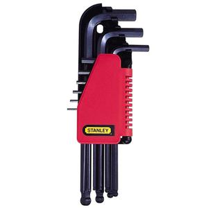 Stanley Set   9 Piezas Llave Allen Milimetrica Pta. Redonda