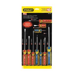 Stanley Set 10 Pzas Destornillador Pro 69-172