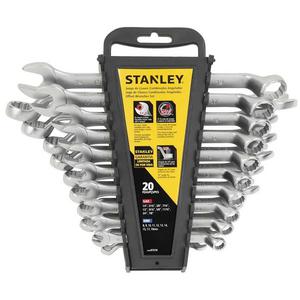 Stanley Set  20 Piezas Llave Combinada Pulgadas Y Metricas