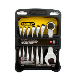 Stanley Set   7 Llaves Combinadas Cortas Pulgadas 3/8, 7/16, 1/2, 9/16, 5/8, 11/16, 3/4