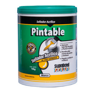 Suprabond Sellador Acrilico Pintable Blanco 1 Kg - Pote