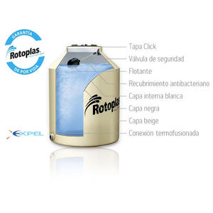 Tanque Rotoplas Cuatricapa 600 Lts Salida 1-1/2" Valv. Y Flotante 3/4"