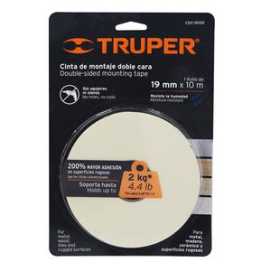 Truper Cinta Doble Faz 19 Mm X 10 M