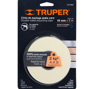 Truper Cinta Doble Faz 19 Mm X 5 M