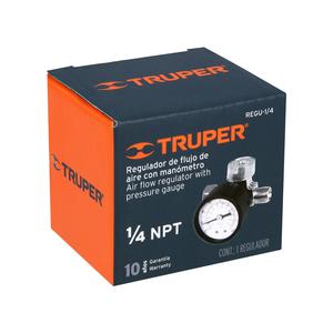 Truper Regulador De Aire Con Manometro 1/4 - 160 Psi