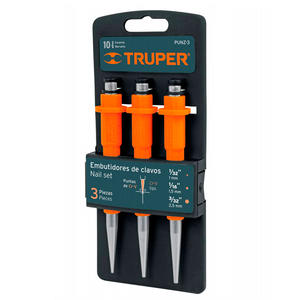 Truper Set   3 Piezas Embutidor De Clavos 1/2 - 1/16 - 3/32