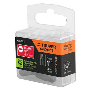 Truper Set   5 Puntas Planas 25mm