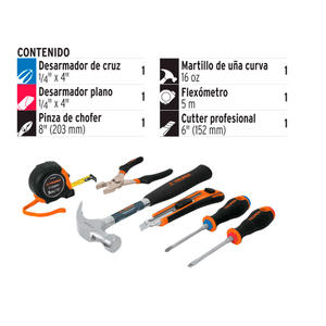 Truper Set 6 Herramientas Para Hogar