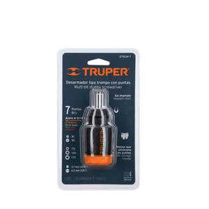 Truper Set  7 Puntas + Mango Destornillador