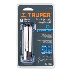 Truper Set   8 Llaves Allen Milimetricas Plegables