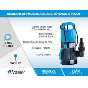 Vasser Bomba Sumergible 750 W - Agua Sucia / Limpia