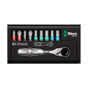 Wera Set 10 Piezas Bit-check  1 Crique + 9 Puntas