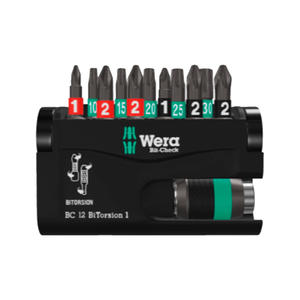 Wera Set 12 Piezas De 11 Puntas + Adaptador Rapido Bc 12 Bi-torsion 1