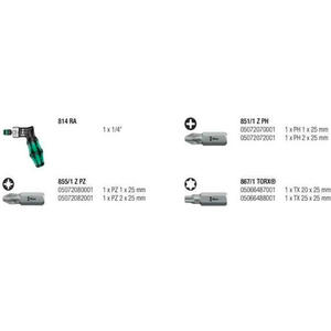 Wera Set  7 Piezas Kk Pistol Ra Mango + 6 Puntas De 25mm