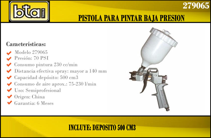 Pistola Para Pintar A Presion Air BTA