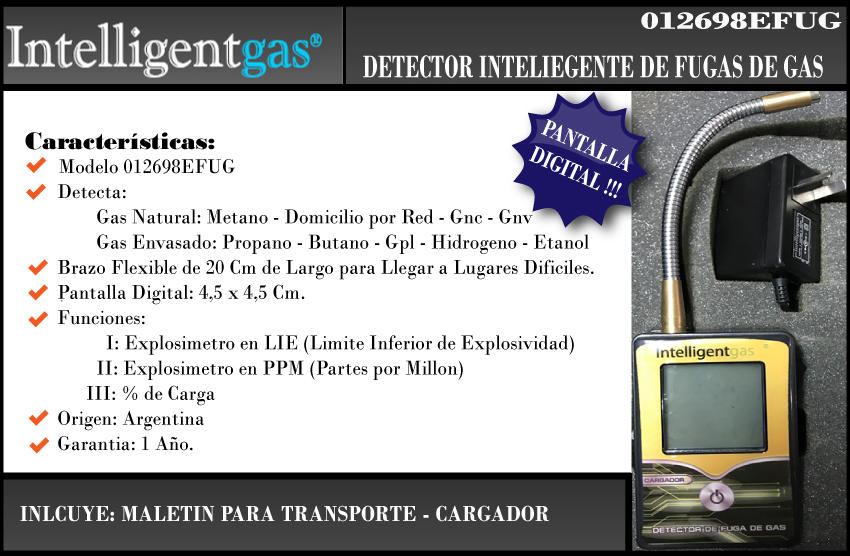 Detector De Gas Gnc-glp Inteligenttgas