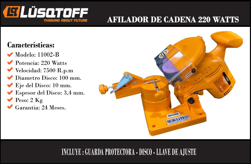 Afilador Cadena Motosierra 220v Lusqtoff 11002-b