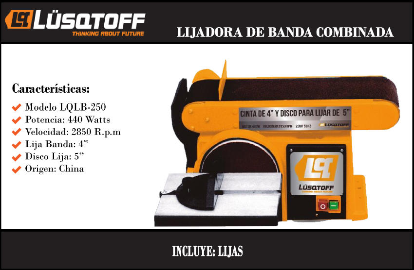 Lusqtoff Lijadora De Banda De Banco 440w