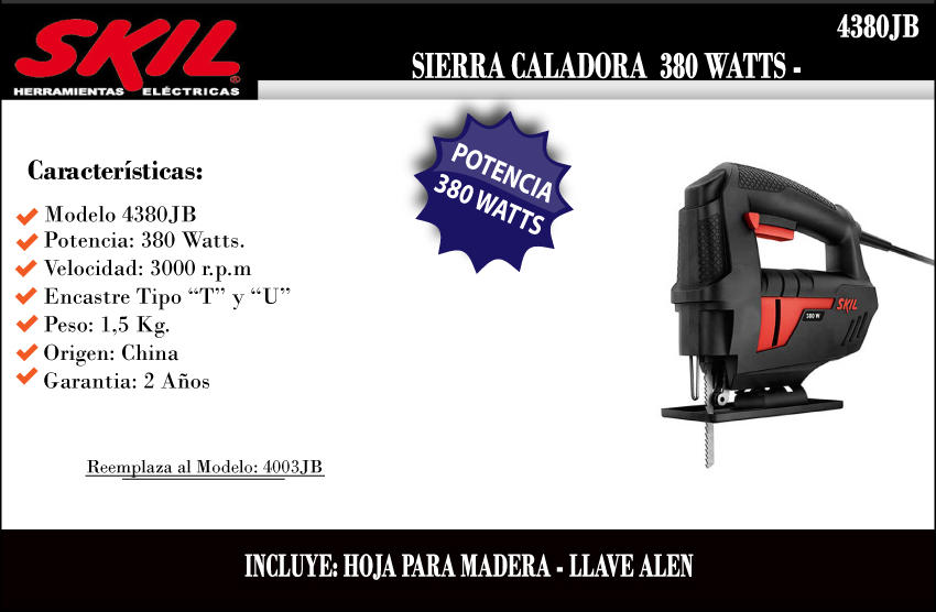 Skil Sierra Caladora 380 Watt