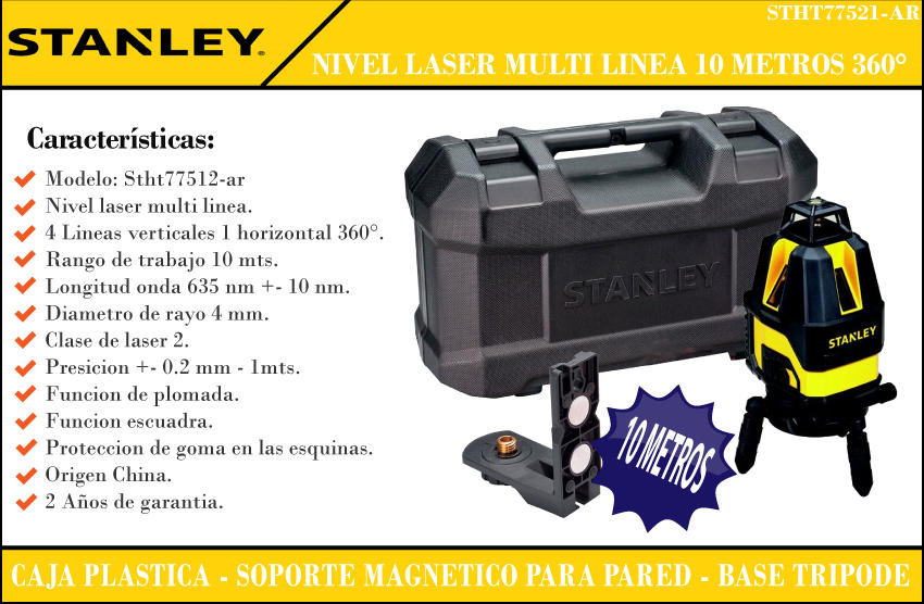 Nivel Laser Multi Líneas STANLEY 4V360H 